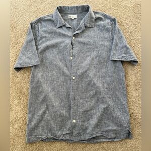 Men's Medium Gap Blue Short Sleeve Button Up Shirt